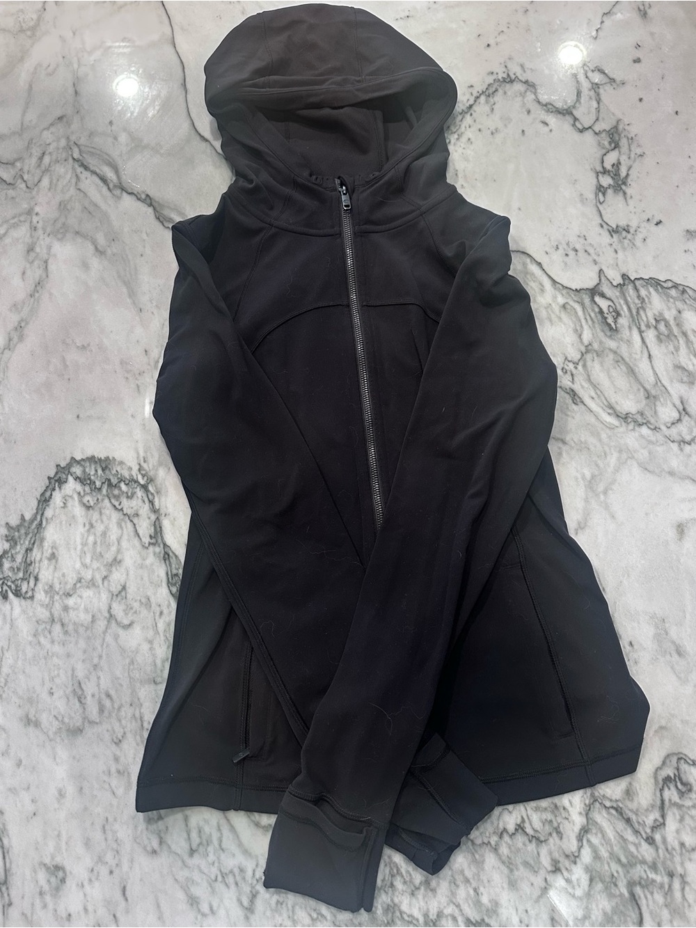 lululemon athletica Black Full-Zip Jacket with Branded Pull